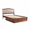 Letto matrimoniale in legno di noce con contenitore e dimensioni 200 x 160 x 100cm