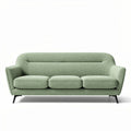 Divano moderno in tessuto verde scuro 200 x 90 x 85cm con piedi in metallo