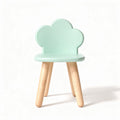 Sedia per bambini in legno naturale e plastica verde 30 x 30 x 50cm